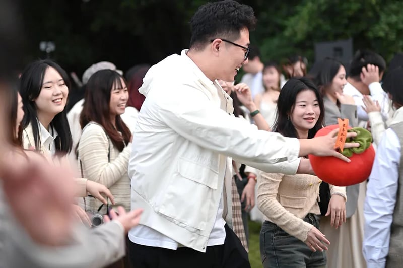 Warm wedding scene